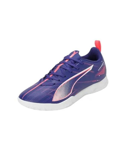 PUMA Ultra 5 Play IT Jr Sneaker - Fußballschuhe in Größe 38 EU, blau, mit herausnehmbarer Innensohle und rutschfester Gummisohle für optimalen Tragekomfort und Leistung auf dem Platz.
