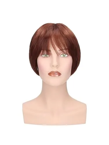 Perücke Victoria - Glatter, gestufter Kurzhaarschnitt mit Pony, eleganter Bob für jeden Anlass