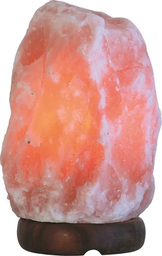 Rabalux 4120 Dekoleuchte Rock, E14, 15W, 2700K, 90lm, Steinsalz-Holz, orange-rot, warmweiß, Innen