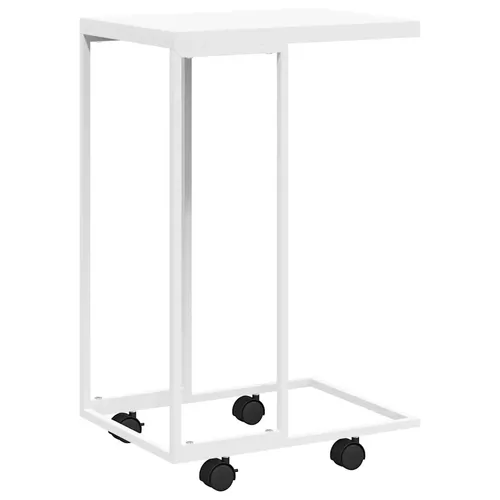 furnicato Couchtisch Beistelltisch C-Design 40 x 30 x 63,5 cm Weiß