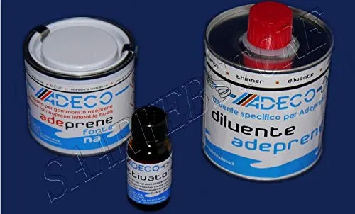 Schlauchbootkleber 2K-Kleber für Neopren/Hypalon - Reparatur & Wartung: Hochwertiger 2K-Kleber mit 125g Kleber, 10ml Härter und 250ml Klebevorbereiter für zuverlässige Reparaturen von Schlauchbooten.