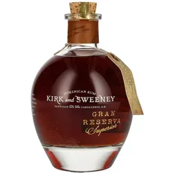 Kirk and Sweeney GRAN RESERVA SUPERIOR Rum 40% Vol. 0,7l - Exklusiver Dominican Rum mit intensiven Aromen von Karamell und Eiche, perfekt für puren Genuss oder Cocktails. Ideal zu gegrilltem Fleisch und dunkler Schokolade.