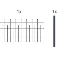 Metallzaun Anbau-Set Madrid Anthrazit - Erweiterbares Zaunsystem - Gartenzäune: Flexibles Anbau-Set für das Zaunsystem Madrid, ideal für individuelle Längen und einfache Selbstmontage, mit langlebiger und stabiler Verarbeitung.