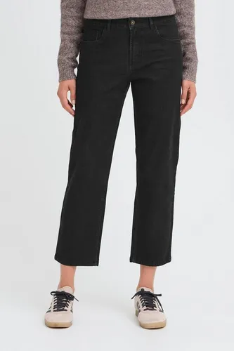 OXMO Mom-Jeans OXHelle Jeanshose kurz schwarz 28 - Stylische Mom-Jeans in angesagtem Design, ideal für lässige Outfits. Bequemes Material mit 68% Baumwolle für angenehmen Tragekomfort. Pflegeleicht und vielseitig kombinierbar.
