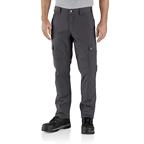 Carhartt RIPSTOP CARGO FLEECE LINED WORK PANT 105491 - shadow - W38/L34 - Robuste Fleece gefütterte Cargo-Hose für Arbeit und Freizeit, bietet Bewegungsfreiheit durch Rugged Flex® und ist mit Cordura®-verstärkten Taschen ausgestattet.