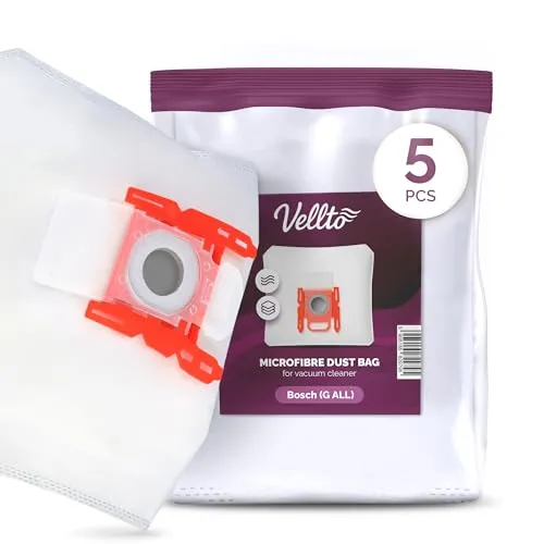 5x Velto Staubsaugerbeutel Kompatibel mit Bosch PowerProtect Typ G ALL BBZ41FGALL GL30 GL45 GL20 SERIE 2 4 6 8 BBZ16FGALL BGL8XHYG BGD38RD1H BSGL51338 Ersatzbeutel Staubbeutel Filtertüten