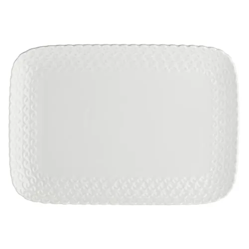 la Porcellana Momenti Kuchenplatte in Geschenkbox, Porzellan, Weiß, 27 x 19 x 2,5 cm