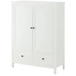 Wäscheschrank Massivholz in Weiß – 106 cm Breite