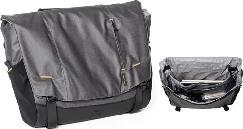 Burley Travory Transit Bag – Unisex Erwachsene, schwarz/grau - Fahrradkoffer mit mehreren technischen Fächern, darunter eine gepolsterte Laptophülle und wasserabweisendes Gewebe für optimalen Schutz.