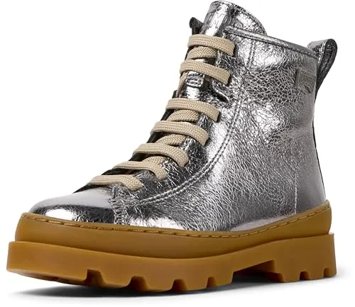 Camper Unisex Kinder Brutus K900179 Ankle Boot, Grau 020, 33 EU - Wanderschuhe für Kinder, aus hochwertigem Leder, mit praktischem Reißverschluss für einfaches An- und Ausziehen.
