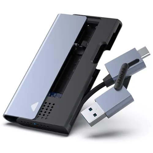 BENFEI M.2 NVME SSD Gehäuse, 10 Gbit/s USB Typ-C/Typ-A zu NVME PCI-E M-Key/(B+M) Key Solid State Laufwerksgehäuse, unterstützt UASP Trim für NVME SSDs 2242/2260 /2280
