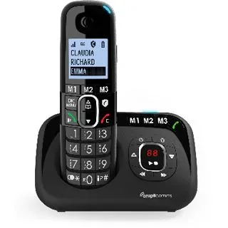 Amplicomms BigTel 1580 DECT-Mobilteil - Extra großes Dot-Matrix-Display, hörgerätekompatibel und mit bis zu 35 dB Lautstärkeverstärkung