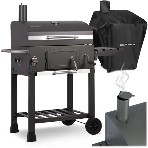 BERDSEN BBQ Holzkohlegrill Gartengrill Grill Räuschergrill mit Grillabdeckung