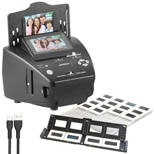 Somikon Foto-, Dia- & Negativscanner m. Display, 20 MP - Scanner für Fotos, Dias und Negative, bietet eine hohe Scanauflösung von 2850 dpi und funktioniert ganz ohne PC – ideal für die unkomplizierte Digitalisierung Ihrer Erinnerungen.