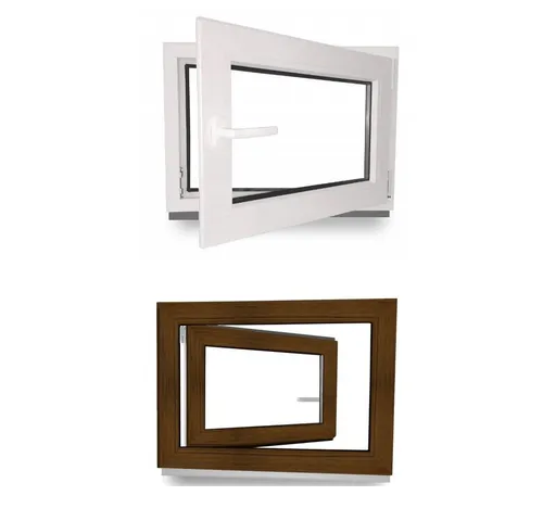 JeCo Fenster Kellerfenster Kunststoff innen weiß / außen Farbe 2-fach Verglasung