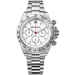 MIYEN MUNICH Voyager Herren Uhr - Sportlicher Chronograph mit Saphirglas - Armbanduhren für Herren mit präzisem Miyota Quarzwerk, kratzfestem Saphirglas und wasserdicht bis 100m. Ideal für Sport und Freizeit, mit robustem Edelstahlgehäuse und einzigartigem Design.