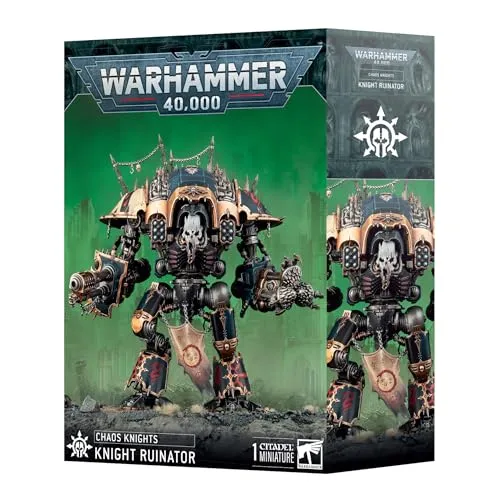 Warhammer 40.000 - Chaos Knights Knight Ruinator - Tabletop Spiele, baue deinen eigenen Verheerungsritter oder wähle zwischen Grauensritter, Schandritter und Grimmritter mit 339 Abziehbildern für individuelle Gestaltung.