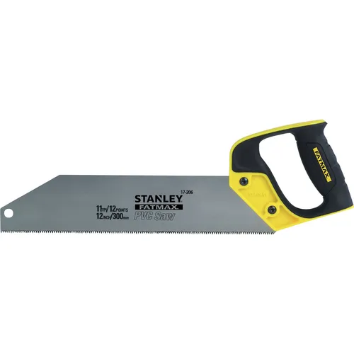 Stanley FatMax Kunststoffsäge, 300mm Blattlänge, feine Verzahnung - Sägen - Hochwertige Kunststoffsäge mit 11 Zähnen/Inch für präzise Schnitte und herausragende Langlebigkeit.