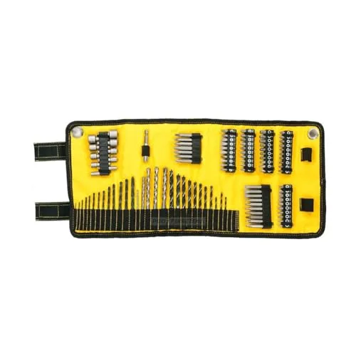 Dewalt 98-tlg. Bohrer Bit Set DT7981 (in praktischer und stabiler Ausrolltasche, mit Holz-, Stein-und Metallbohrern, 25 und 50 mm Schrauberbits mit unterschiedlichen Profilen)