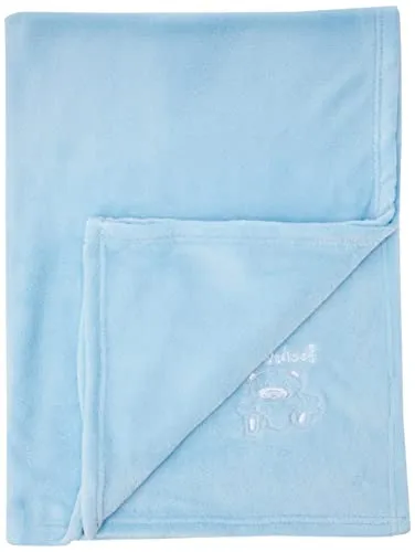 Playshoes Unisex Baby Fleece-Decke Bär 301700, 17 in blau von PLAYSHOES