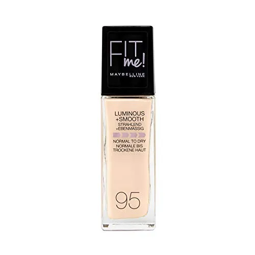 Maybelline New York Make Up, Fit Me! Foundation mit LSF18, Für makellose Haut, Alle Hauttypen, Nr. 95 Fair Porcelain, 30 ml