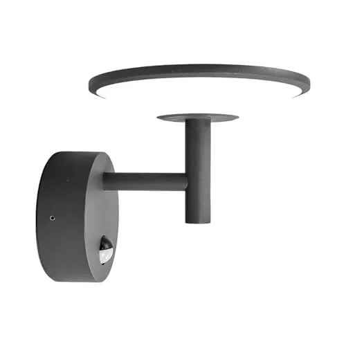 Lucande LED Außen-Wandleuchte Fenia - Moderne Außenwandleuchte mit fest verbautem LED-Leuchtmittel, integriertem Bewegungsmelder und warmweißem Licht für optimale Sicherheit und Komfort im Außenbereich.