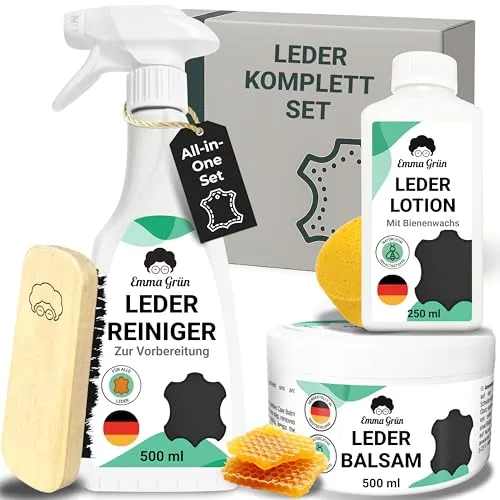 Emma Grün Lederpflege Set für Auto und Schuhe – Made in Germany