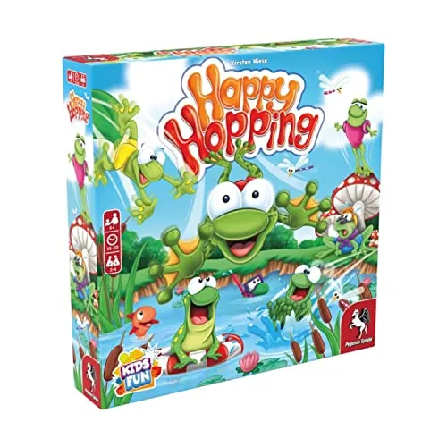 Pegasus Spiele 65503G Happy Hopping - Kinderspiel für spannende Brettspielmomente, ideal für Familien und Spielabende