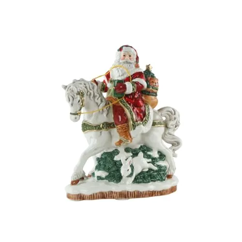 Goebel Figur Santa auf Pferd - Fitz & Floyd Xmas