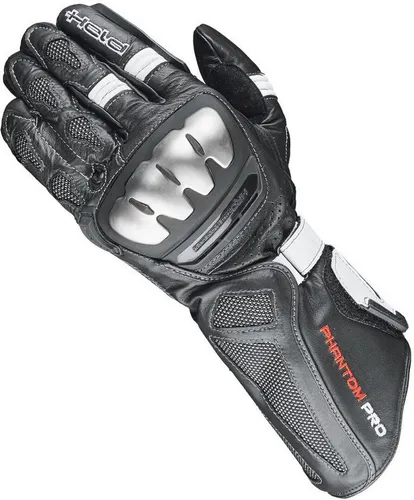 Held Phantom Pro Motorrad Handschuhe 11 - Känguru Leder schwarz-weiß - Motorradhandschuhe aus atmungsaktivem Känguru Leder mit harten Protektoren und hoher Griffigkeit, ideal für Sommerfahrten und sportliche Aktivitäten.