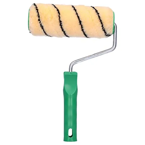 ToolSpace Farbroller ORANGE für Wandfarbe Profi 18cm, Farbwalze, Malerrolle für Wandfarbe, Fassadenfarbe, Malerwalze, Kurzflor, Malerbedarf mit Griff aus Kunststoff, Fassadenroller, Malerset