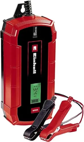 Einhell CE-BC 10 M Batterie-Ladegerät - Intelligentes Fahrzeugbatterie-Ladegerät mit Mikroprozessorsteuerung, geeignet für Gel-, AGM- und wartungsfreie Batterien. Optimal für lange Standzeiten und mit Winterlademodus.