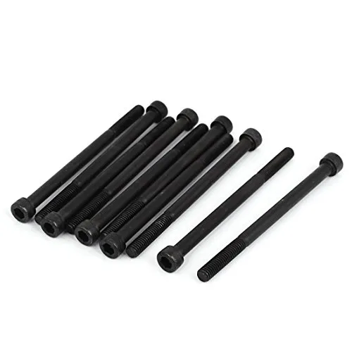 sourcing map 10 Stück. 12.9 Legierter Stahl Innensechskantschrauben Verschluss M6 x 90mm Zylinderkopfschrauben