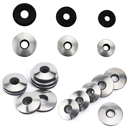HJYZY # 4 / # 5 / # 6 Edelstahl-Dichtscheiben EPDM Unterlegscheiben mit Dichtung 138 Stück