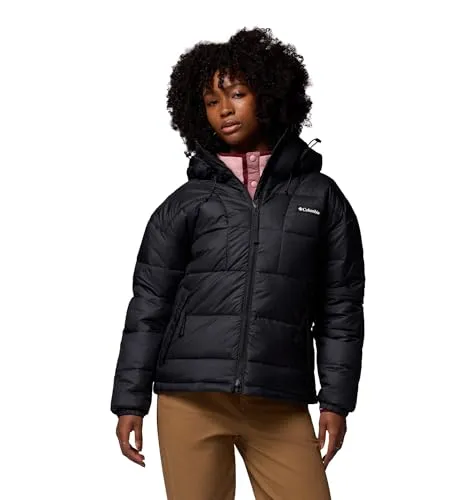 COLUMBIA Pike Lake III Hooded Jacket BLACK XL - Funktionsjacke für Damen mit thermoreflektierendem Omni-Heat? Innenfutter aus 100 % recyceltem Polyester für optimale Wärme, wasser- und schmutzabweisend für Schutz bei leichtem Regen.