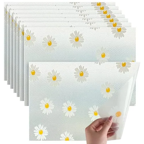 Stück Antibakterielle kühlschrankmatten, 45 * 30cm Waschbar Kühlschrank Matten, DIY Zuschneidbare Kühlschrank Unterlage, Schubladenmatte Küche, für Küche, Schrank, Tisch, Regale 8