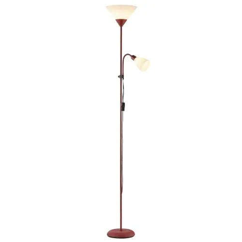 Brilliant Spari LED Deckenfluter mit Leselampe rot