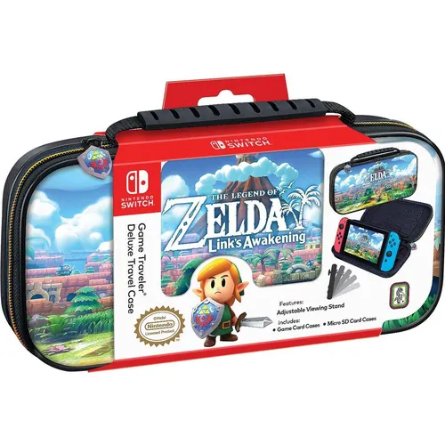 Switch Travel Case Zelda Link's Awakening NNS47 - Elegante Tragetasche für Nintendo Switch mit Zelda-Link-Motiv, bietet maximalen Schutz und eine praktische Spielespeicherung für Reisen.