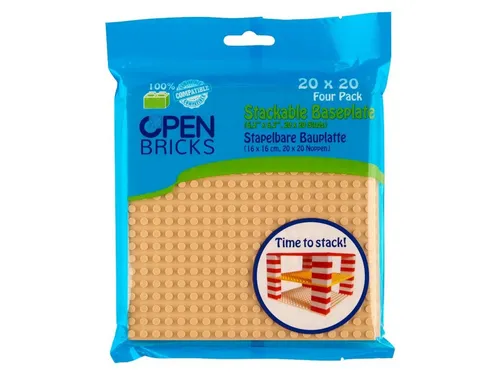 Open Bricks OpenBricks Baseplate 20x20 sand Konstruktionsspielsteine