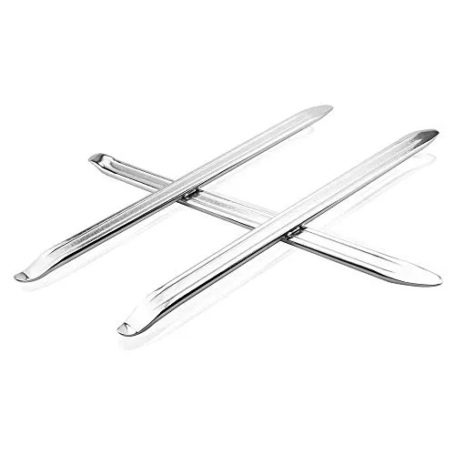 XAVSWRDEl 3 Teilig Montierhebe 30CM Reifenmontage Werkzeug Metall Montagehebel Montiereisen Multifunktional Reifenhebel Set für Motorrad, Fahrrad (Silber)