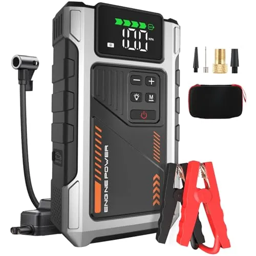 Eigotrav Starthilfe Powerbank mit 150 PSI Luftkompressor und 6000A