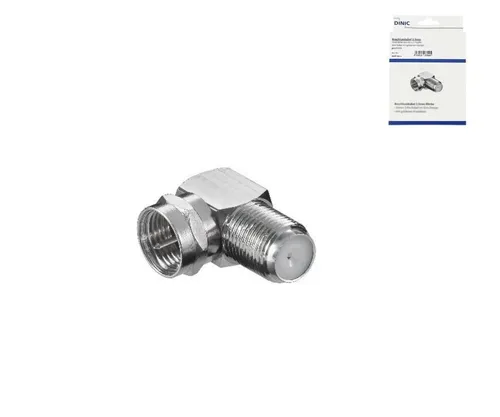 DINIC Adapter F-Buchse / IEC-Buchse Winkel-Adapter auf F-Buchse #1907286