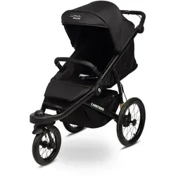 CARETERO Lima Deluxe Schwarz - Kompakter Faltbarer Buggy - Buggys: Der Reisebuggy Lima Deluxe Schwarz bietet außergewöhnlichen Komfort mit einer verstellbaren Rückenlehne und einem großen Verdeck für optimalen Schutz bei jedem Wetter.