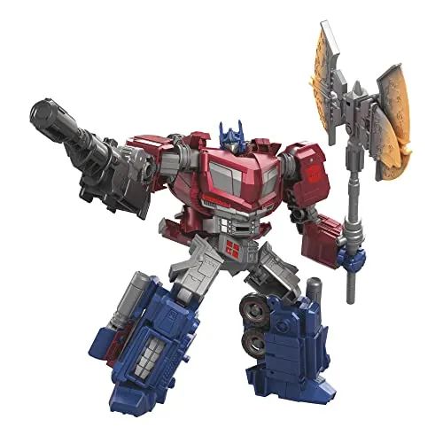 Transformers Studio Series Voyager 03 - War for Cybertron Gamer Edition Optimus Prime Action-Figur, 16,5 cm, beweglich und wandelbar in 22 Schritte mit Zubehör