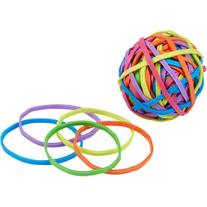 WIHEDÜ Gummibänder neonfarbig 3,0 mm, Ø 6,0 cm, 75 g