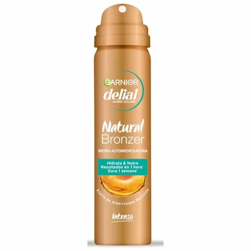 GARNIER Natural Bronzer Self Tanning Mist Intense Spray 75ml - Selbstbräuner für einen natürlichen, sonnengeküssten Teint, schnell trocknend und einfach aufzutragen.