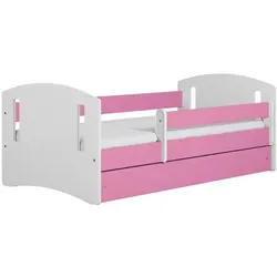 Raumhirsch Furniture Kinderbett Rosa 80x140 cm - Praktisches Kinderbett in Rosa mit Schublade und Matratze, ideal für ein gemütliches Kinderzimmer. Hergestellt aus hochwertigen Materialien für sicheren und komfortablen Schlaf.