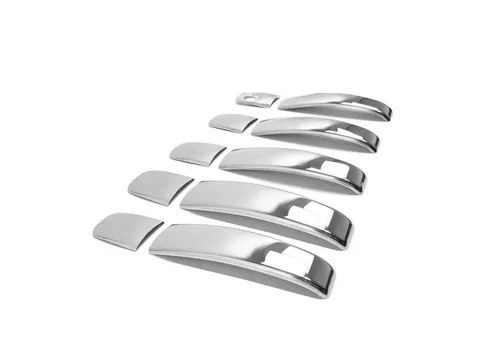 OMAC Zierleisten-Aufkleber für Opel Vivaro 2001-2014 - 10-teiliges Set aus langlebigem Edelstahl für Türgriffblenden. Einfache Installation und Reinigung, ideal für eine ansprechende Optik und zusätzlichen Schutz.
