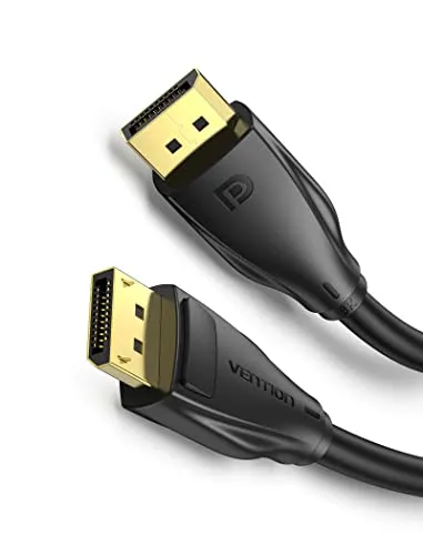 VENTION DisplayPort Kabel 5m, 8K DisplayPort Kabel 1.4 8K@60Hz 4K@144Hz 2K@165HZ 1080p@240HZ DP auf DP Kabel High Speed 32,4Gbps DP 1.4 kabel mit FreeSync und G-Sync,für Gaming Monitor PC Laptop