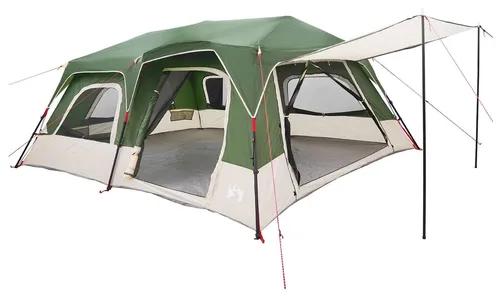 vidaXL Sofort Zelt Grün für 10 Personen - Das praktische Sofortzelt für 10 Personen bietet schnellen Auf- und Abbau. Gefertigt aus robustem 185T-Polyester, ist es ideal für Camping und Outdoor-Aktivitäten. Schütze dich zuverlässig vor den Elementen!